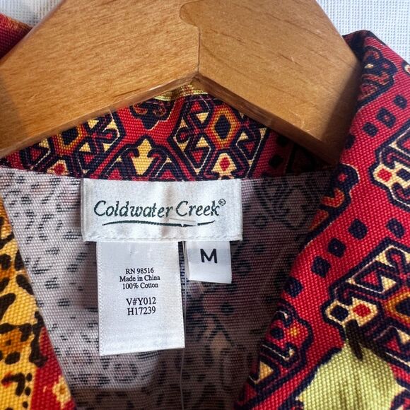 Coldwater Creek NWT Southwestern Floral Print Sleeveless Blouse Size Medium Boho - Picture 6 of 9